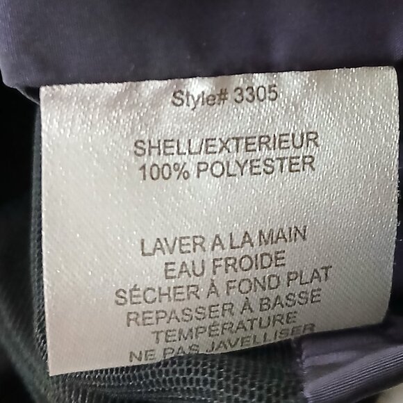 NWOT SOLO MODA Jacket 8 Purple Metallic Black Sheer Mesh Sleeves Full Zip - Picture 10 of 10